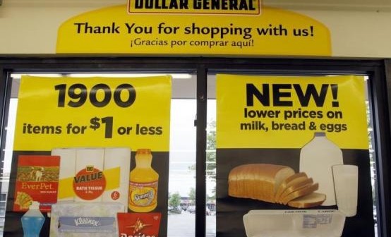 A price sign at a Dollar General store in Arvada, Colorado