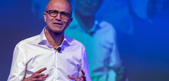 Microsoft Corp Chief Executive Officer Satya NadellaSpeaks At Company Event